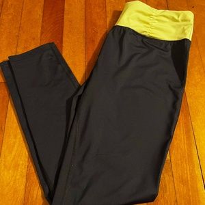 Danskin Gray and Yellow Athletic Leggings